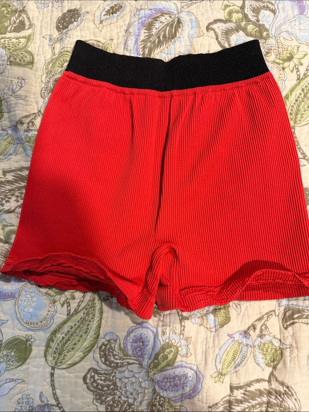 FP Movement by Free People Women’s Red Ribbed Athletic Shorts